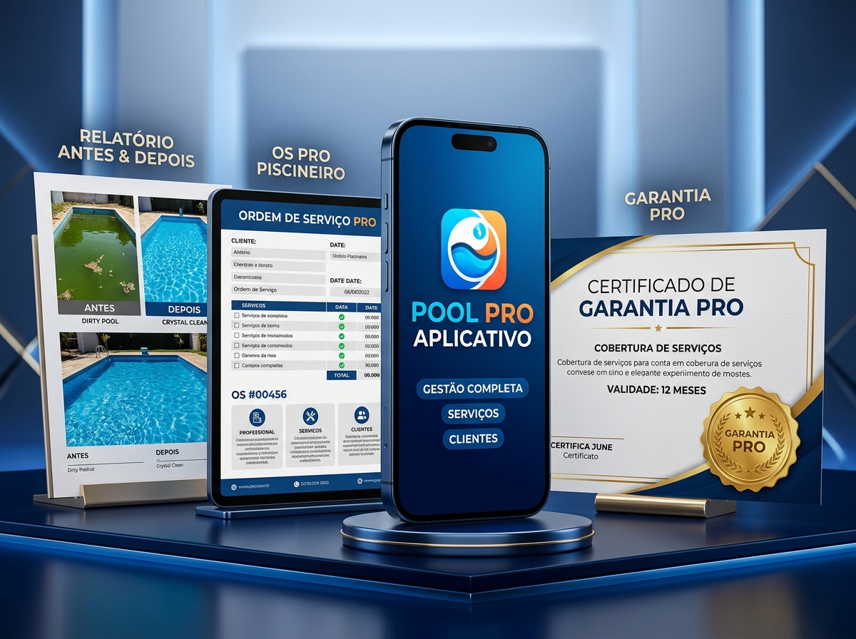 Combo Completo APP Piscina Pro mais 3 bônus profissionais